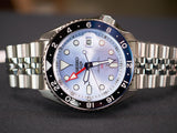 Seiko 5 Sports Automatic GMT SKX Sports Style Asia Exclusive Limited Edition Ice Blue Dial Silver Steel Strap Watch For Men - SSK029K1 Authentic Buy Shop Now