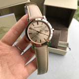Burberry The City Beige Dial Brown Leather Strap Watch for Women - BU9014 Authentic Buy Shop Now