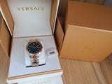 Versace V-Urban Green Dial Two Tone Steel Strap Watch for Men - VELQ00619 Authentic Buy Shop Now