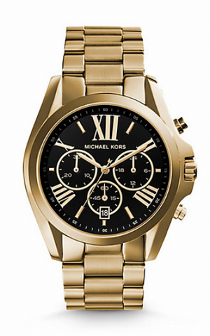 Michael Kors Bradshaw Black Dial Gold Steel Strap Watch for Women - MK5739 Authentic Buy Shop Now