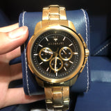 Maserati Successo 44mm Black Dial Gold Stainless Steel Strap Watch For Men - R8873621013 Authentic Buy Shop Now
