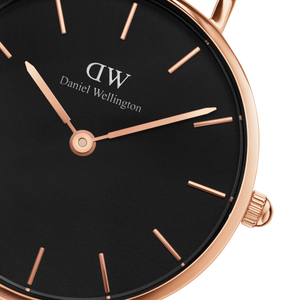 Daniel Wellington Classic Petite Bristol Black Dial Brown Leather Strap Watch For Women - DW00100221 Authentic Buy Shop Now