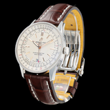 Breitling Navitimer Automatic 41 White Dial Brown Leather Strap Watch for Men - A17326211G1P2 Authentic Buy Shop Now