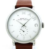 Marc Jacobs Baker White Dial Brown Leather Strap Watch for Women - MBM1265 Authentic Buy Shop Now