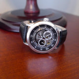 Bulova BVA Classic Automatic Silver Dial Black Leather Strap Watch for Men - 96A135 Authentic Buy Shop Now