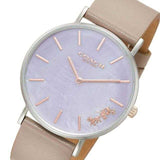 Coach Perry Mother of Pearl Dial Light Grey Leather Strap Watch for Women - 14503245 Authentic Buy Shop Now