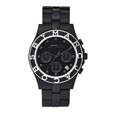 Marc Jacobs Blade Chronograph Black Dial Black Steel Strap Watch for Women - MBM3083 Authentic Buy Shop Now