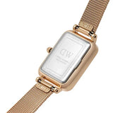 Daniel Wellington Quadro Pressed Melrose Pink Dial Pink Mesh Bracelet Watch For Women - DW00100510 Authentic Buy Shop Now