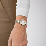 Tissot Bellissima Small Lady Mother of Pearl Dial Two Tone Steel Strap Watch For Women - T126.010.22.013.00 Authentic Buy Shop Now