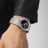 Tissot PRX Quartz Black Dial Silver Steel Strap Watch For Men - T137.410.11.051.00 Authentic Buy Shop Now