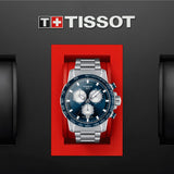 Tissot Supersport Chrono Blue Dial Silver Steel Strap Watch For Men - T125.617.11.041.00 Authentic Buy Shop Now