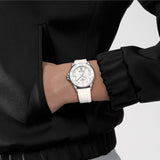 Tissot Seastar 1000 Mother of Pearl White Dial White Rubber Strap Watch for Women - T120.210.17.116.00 Authentic Buy Shop Now
