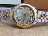Versace V-Urban Quartz Silver Dial Two Tone Steel Strap Watch for Men - VELQ00519 Authentic Buy Shop Now