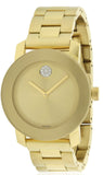 Movado Bold Gold Dial Yellow Gold Steel Strap Watch for Women - 3600104 Authentic Buy Shop Now