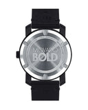 Movado Bold Black Dial Black Leather Strap Watch For Men - 3600306 Authentic Buy Shop Now