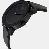 Movado Bold Black Dial Black Leather Strap Watch For Men - 3600306 Authentic Buy Shop Now