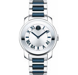 Movado Bold Silver Dial Two Tone Steel Strap Watch For Women - 3600354 Authentic Buy Shop Now