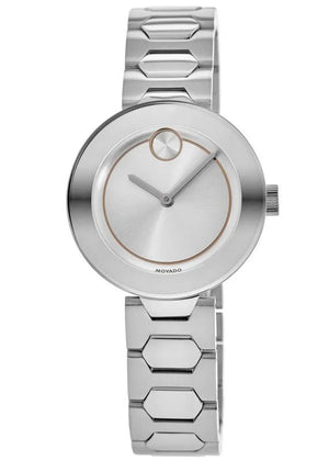 Movado Bold Silver Dial Silver Steel Strap Watch For Women - 3600381 Authentic Buy Shop Now