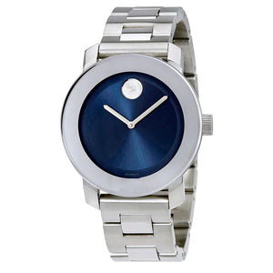 Movado Bold Blue Dial Silver Steel Strap Watch for Women - 3600396 Authentic Buy Shop Now