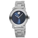 Movado Bold Blue Dial Silver Steel Strap Watch for Women - 3600396 Authentic Buy Shop Now