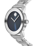 Movado Bold Blue Dial Silver Steel Strap Watch for Women - 3600396 Authentic Buy Shop Now