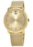 Movado Bold Diamonds Gold Dial Gold Mesh Bracelet Watch For Men - 3600460 Authentic Buy Shop Now