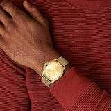 Movado Bold Diamonds Gold Dial Gold Mesh Bracelet Watch For Men - 3600460 Authentic Buy Shop Now