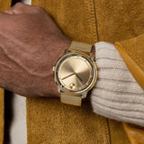 Movado Bold Diamonds Gold Dial Gold Mesh Bracelet Watch For Men - 3600460 Authentic Buy Shop Now