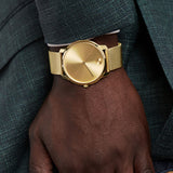 Movado Bold Gold Dial Gold Mesh Bracelet Watch For Men - 3600373 Authentic Buy Shop Now