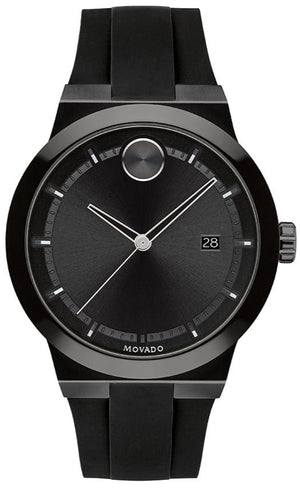 Movado Bold Fusion Black Dial Black Rubber Strap Watch for Men - 3600621 Authentic Buy Shop Now