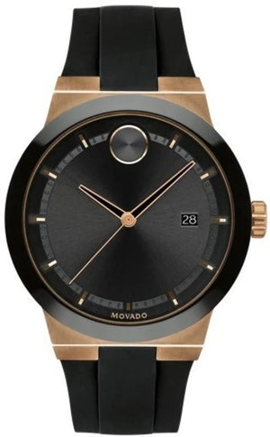 Movado Bold Fusion Black Dial Black Silicone Strap Watch for Men - 3600622 Authentic Buy Shop Now