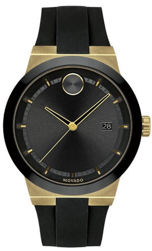 Movado Bold Black Dial Black Rubber Strap Watch for Men - 3600623 Authentic Buy Shop Now