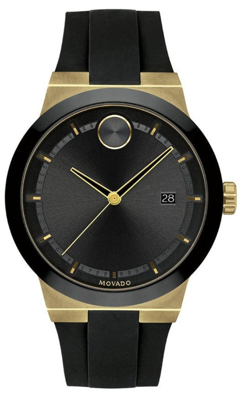 Movado Bold Black Dial Black Rubber Strap Watch for Men - 3600623 Authentic Buy Shop Now