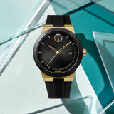 Movado Bold Black Dial Black Rubber Strap Watch for Men - 3600623 Authentic Buy Shop Now