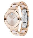 Movado Bold Rose Gold Dial Two Tone Steel Strap Watch for Women - 3600639 Authentic Buy Shop Now