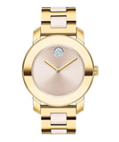 Movado Bold Beige Dial Two Tone Steel Strap Watch For Women - 3600640 Authentic Buy Shop Now