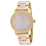 Movado Bold Beige Dial Two Tone Steel Strap Watch For Women - 3600640 Authentic Buy Shop Now