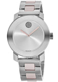Movado Bold Silver Dial Two Tone Steel Strap Watch for Women - 3600702 Authentic Buy Shop Now