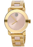 Movado Bold Beige Dial Two Tone Steel Strap Watch For Women - 3600640 Authentic Buy Shop Now