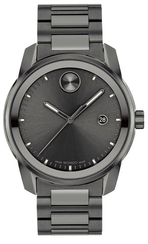 Movado Bold Verso Grey Dial Grey Steel Strap Watch for Men - 3600860 Authentic Buy Shop Now