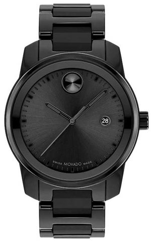 Movado Bold Verso Black Dial Black Steel Strap Watch for Men - 3600863 Authentic Buy Shop Now
