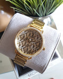 Michael Kors Portia Quartz Gold Dial Gold Steel Strap Watch For Women - MK3886 Authentic Buy Shop Now