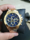 Hugo Boss Ikon Blue Dial Gold Steel Strap Watch for Men - 1513340 Authentic Buy Shop Now