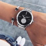 Michael Kors Portia Black Dial Silver Steel Strap Watch for Women - MK3638 Authentic Buy Shop Now