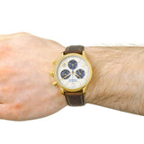 Movado Heritage Chronograph White Black Leather Strap Watch for Men - 3650007 Authentic Buy Shop Now