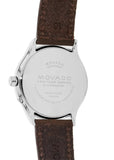 Movado Heritage Moonphase Blue Dial Brown Leather Strap Watch For Women - 3650009 Authentic Buy Shop Now