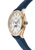 Movado Heritage Celestograf White Mother of Pearl Dial Blue Leather Strap Watch For Women - 3650011 Authentic Buy Shop Now
