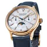 Movado Heritage Celestograf White Mother of Pearl Dial Blue Leather Strap Watch For Women - 3650011 Authentic Buy Shop Now