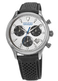 Movado Heritage Calendoplan Chronograph Silver Dial Black Leather Strap Watch for Men - 3650024 Authentic Buy Shop Now