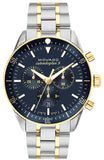 Movado Heritage Calendoplan Chronograph Blue Dial Two Tone Steel Strap Watch For Men - 3650126 Authentic Buy Shop Now